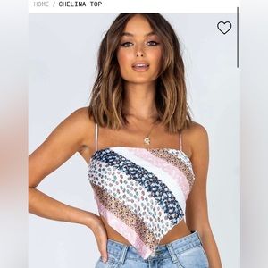 Princess Polly Scarf Tie Top Size 4